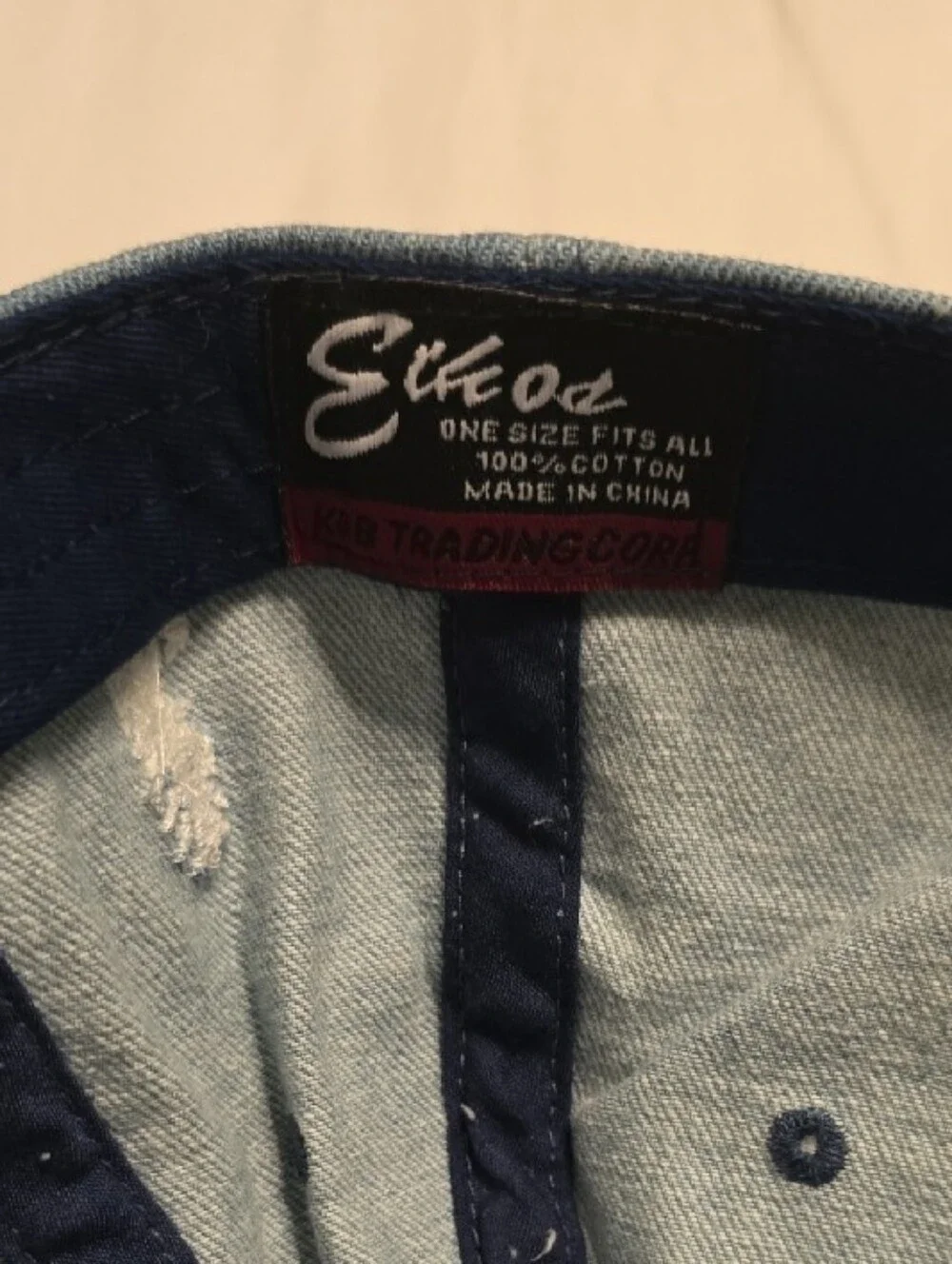 Denim Blue 'LATINA AF' Baseball Cap